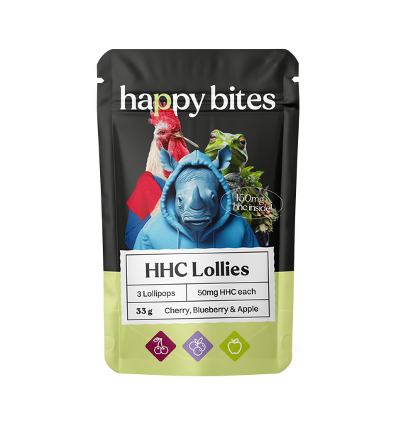 Happy Bites HHC Lolly Cherry, Blueberry & Apple